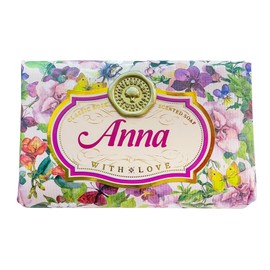Anna - Gift Soap Bar For Her Birthday Rose Scent Mum Grandmother Cleanser Lather Present Girl