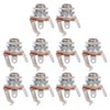10pcs 6.35mm Mono Input Socket Panel Mount Electric Guitar Bass