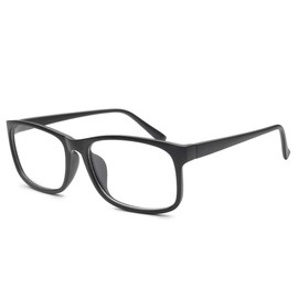 Nearsighted Oversize Myopia Glasses Everyday Use Mens Womens -0.50 Black Distance Glasses (NOT READING GLASSES)