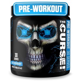 JNX SPORTS The Curse Pre Workout Powder for Men  Women, Caffeine, Beta-Alanine, Creatine, L-Citrulline, 30 Servings, Blue Raspberry Flavor  Boost...  