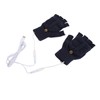 USB Warmer Heated Gloves Flip Half Fingerless Electronic Knitted Hand