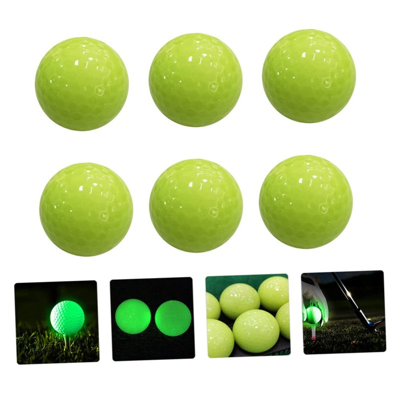 BESPORTBLE Automatic Light-Absorbing Fluorescent Golf Balls Night Golf Balls 6pcs