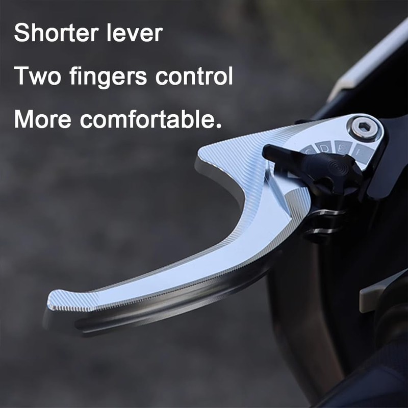 MTCRIGHTER 2 Fingers Short Brake Clutch Lever Set Compatible with