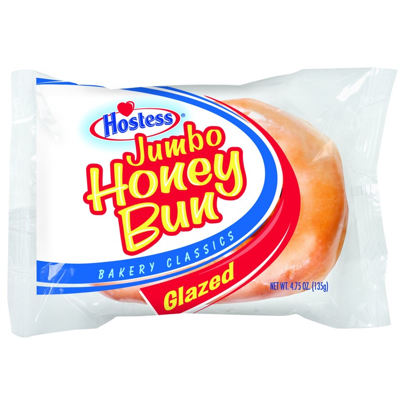 Hostess Jumbo Honey Bun, 4.75 Ounce , 6 Count