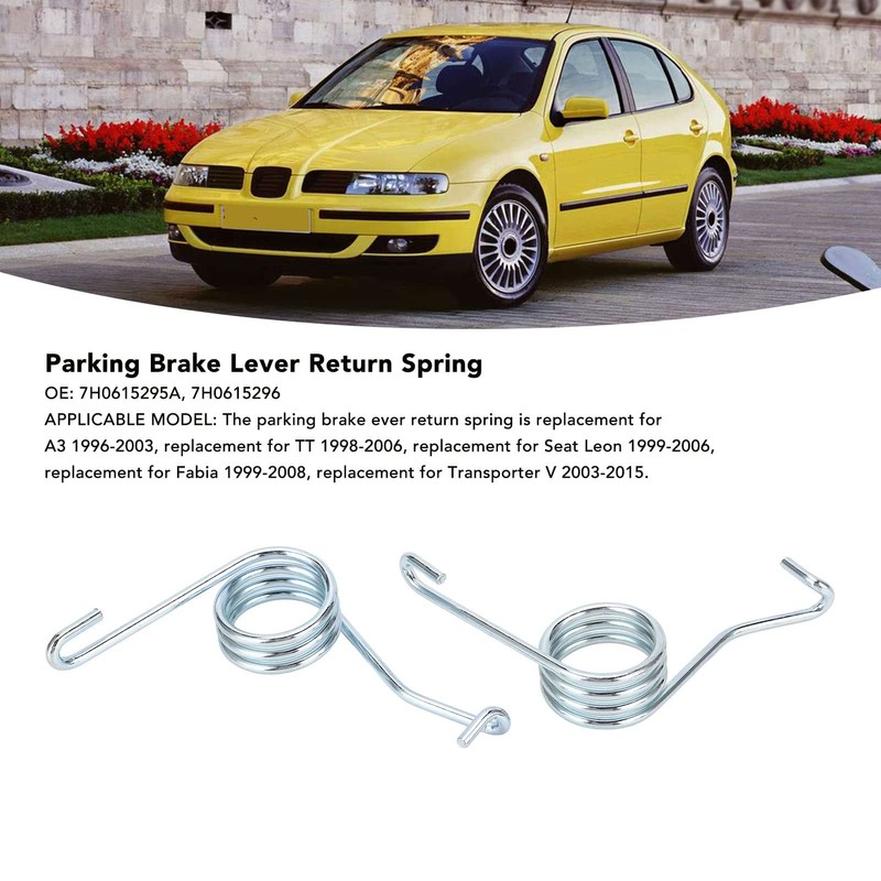 2pcs Metal Parking Brake Lever Reset Spring 7H0615295A Replacement for