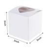 ONE MORE 3"Mini Single Favor White Cupcake Boxes with Heart