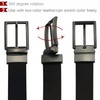 maikun Mens Reversible Leather Belt, Dress Casual Belts for Men,