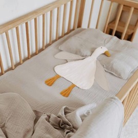 Baby Toys Lovey Blanket Soft Duck Blankets for Newborn Essentials 0-6 Months, Sensory Stuffed Animal Security Blanket for Boys and Girls (Roman Green, Duck)