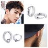 4 Pairs 8 Pcs Earrings for Men Women Binaural Hoop