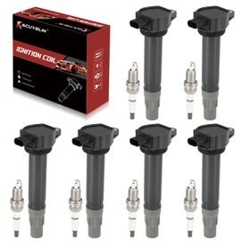 UF502 Ignition Coil Pack and Iridium Spark Plugs Set of 6 Compatible with Dodge Avenger Challenger Charger Chrysler 300 Sebring 2006-2011 Replaces#4606869AA