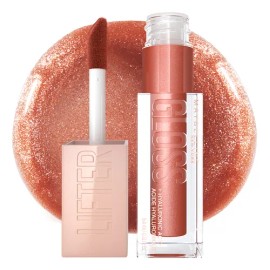 Maybelline Gloss hidratante para labios Lifter Gloss Tono 009 Topaz, 5.4ml - Brillo de labios de larga duración, formulado con Ácido Hialurónico, sin sensación pegajosa