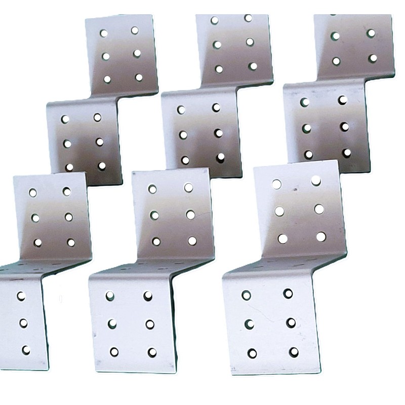 Z Bracket, 12 Hole +4, 1.4 inch Each face, Set