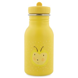 Trixie Drinking Bottle - Mrs. Bumblebee - 350ml Stainless Steel Water Bottle for Kids - Grey - Leakproof - Eco-Friendly and BPA-Free