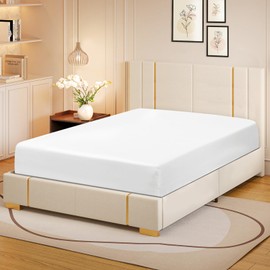 Egyptian Cotton Fitted Sheet 40cm/16 Inch Deep Mattress Pocket 800 Thread Count Soft, Fade & Wrinkle Resistant Hotel Quality Bottom Fitted Sheet (White, Single)