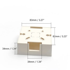 Fielect 86 Type Wall Switch Box Deep Case Recessed Mount Backbox Protection Cover Waterproof Dustproof PVC Wall Switch Socket Box 3.35"×3.35"×1.57" Single Gang White 1pc