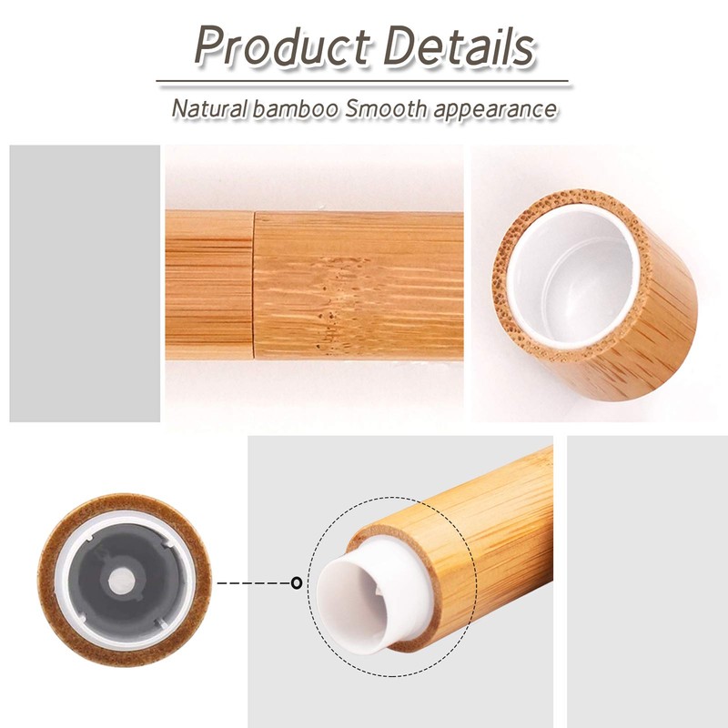Pack of 12 Empty Lipstick Sleeves with Bamboo Bowl, MERYSAN