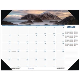 House of Doolittle 2026 Earthscapes Coastlines 22" x 17" Monthly Desk Pad Calendar (178-26)