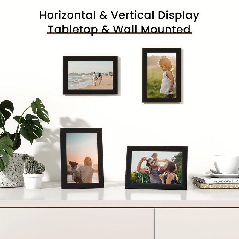 Heimlove 4x6 Picture Frames with Mat to Display 3.5x5 Picture