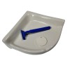 Almond Beige Almond Bone Ceramic Shower Corner Tray Soap Dish