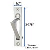 QCAA Solid Brass Edge Pull, 4", Antique Brass, 1 Pack,