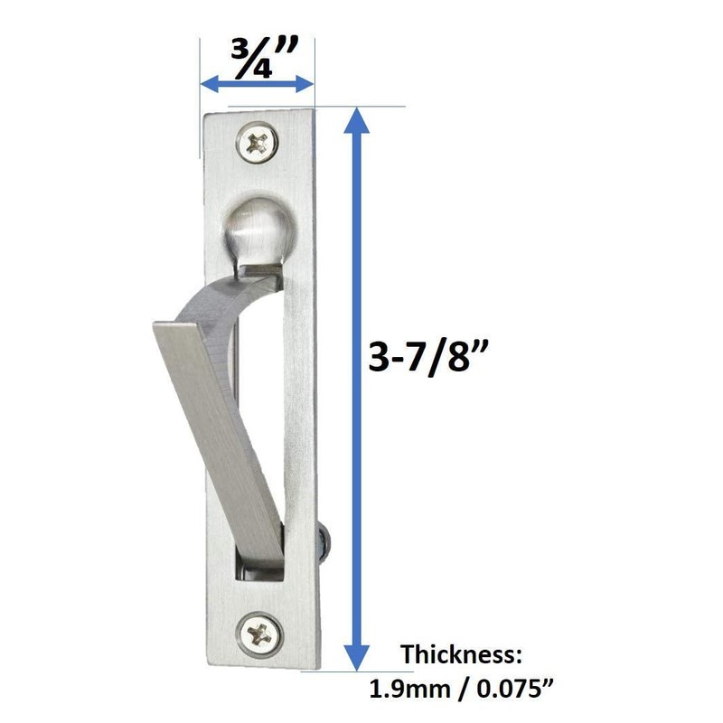QCAA Solid Brass Edge Pull, 4", Antique Brass, 1 Pack,