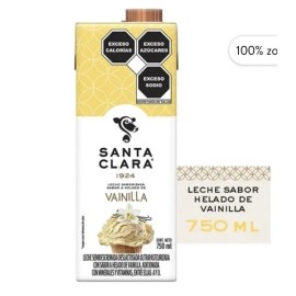 Santa Clara 3 Pack Leche Santa Clara sabor helado de Vainilla  750 Ml / C/U