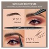 2-In-1 Eyebrow Pencil,3D Augenbrauenstift Wasserfest Microblading,microblading augenbrauenstift,langlebiger Wasserfester und Wischfester