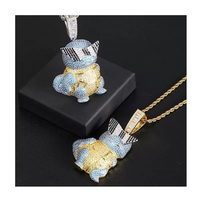 Alien Technology Collar Squirtle Pokemón Anime Fantasía Joyería Cadena Regalo