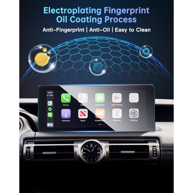 Ruiya Screen Protector for Lexus IS 10.3" Display Touchscreen 9HD