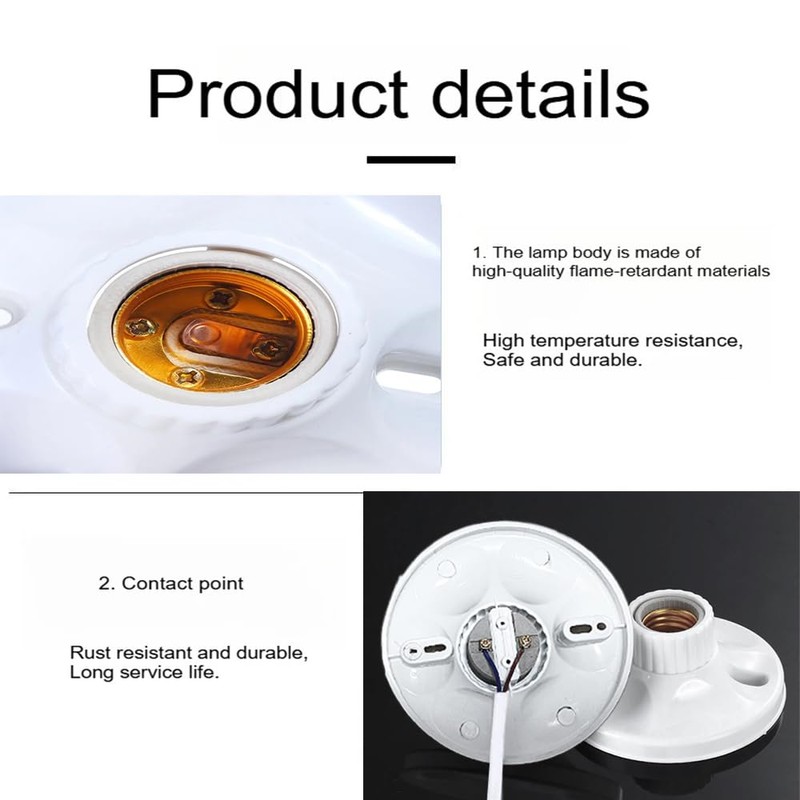 Light Socket with Cord Light Bulb Base E26/E27 Lamp Base