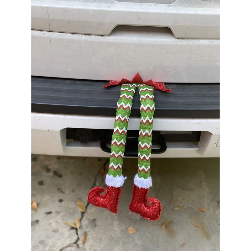 Christmas Car Auto Costume Decoration Elf's Legs Sticking out of