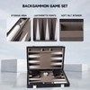 GSE Premium Leather Backgammon Board Game Set, Classic Backgammon Game