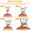 ASSRECT Camping Gas Stove, Portable Windproof Backpacking Stove with Piezo