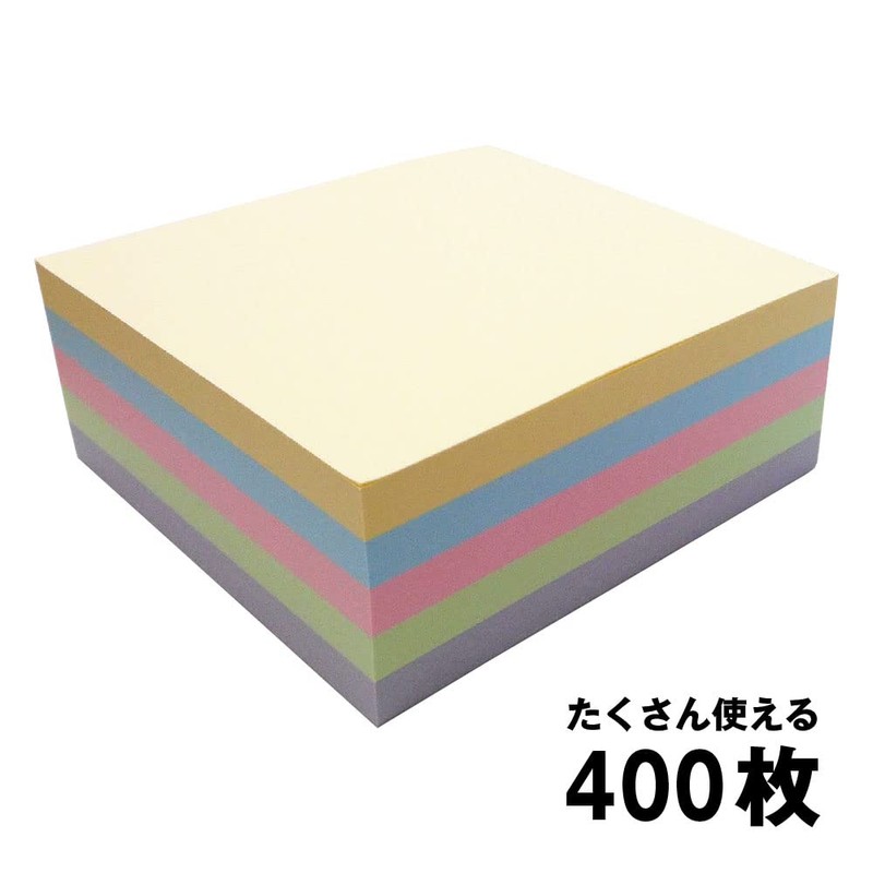 Ehime Paper MEMO-PBL400 Pastel Block Memo with Non-Slip Mat