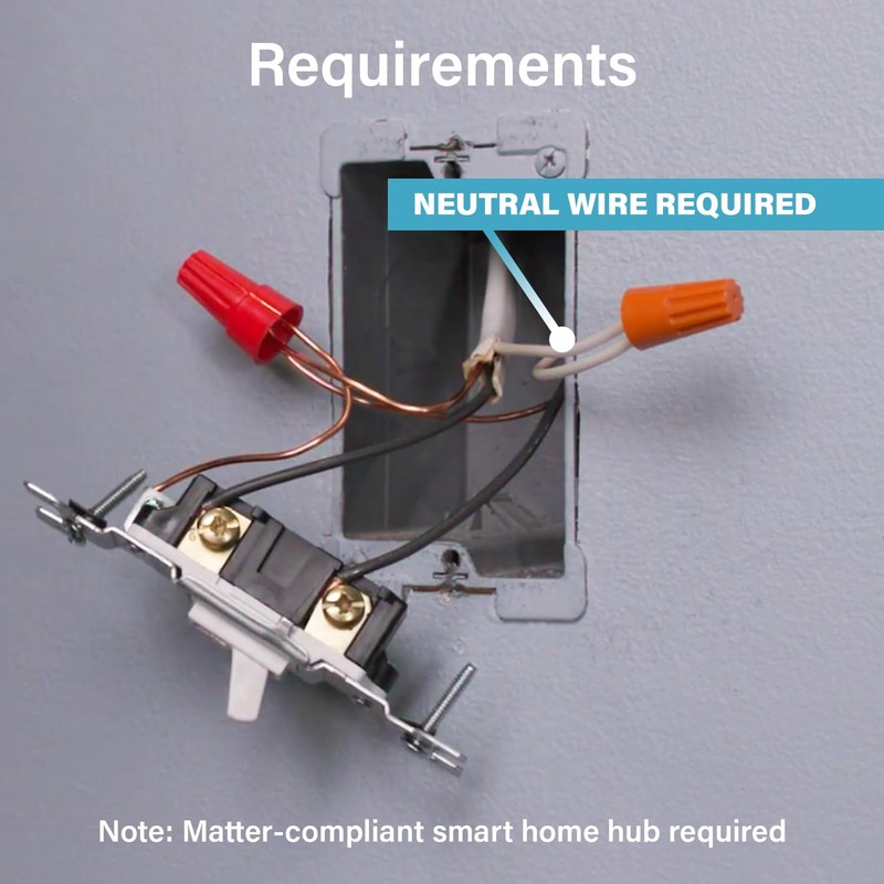 Legrand Wi-Fi Matter Smart Switch, Effortless Setup, Enhanced Compatibility with