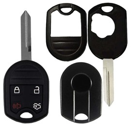 AKS KEYS New Replacement for Ford Remote Head Key Shell 4 Buttons Compatible with 2011-2015 Edge Escape Expedition Explorer Flex Focus Fusion Mustang Taurus Select Models Shell Only (2)