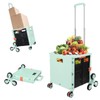 FELICON SELORSS Folding Utility Cart Portable Rolling Crate Handcart with