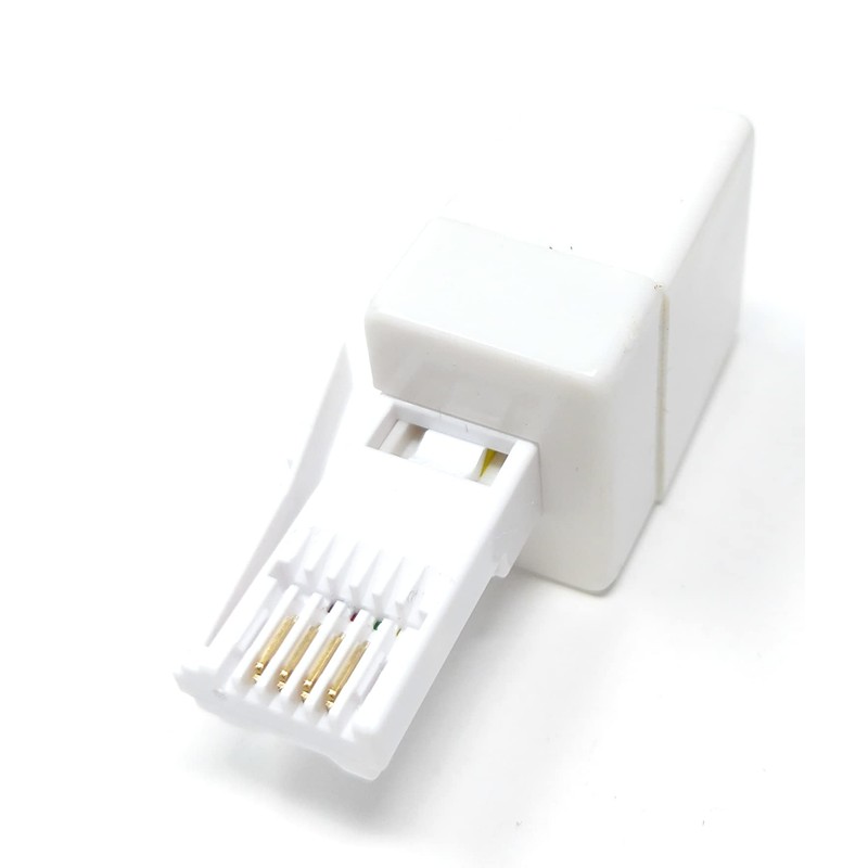 DRUT BT to RJ11 Socket, Telephone Line Adapter, 6P4C, 4