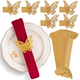 Servilleteros de papel esmerilado con forma de mariposa 3D para cumpleaños, comedor, bodas, aniversario, restaurante, fiesta, banquete, decoración de mesa