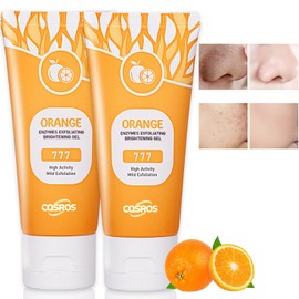 Orange Exfoliating Gel Scrub for Face and Body, Orange Peeling Gel, Deep Clean Pores, Remove Blackheads & Moisturize Skin for All Types Skin (2PCS)
