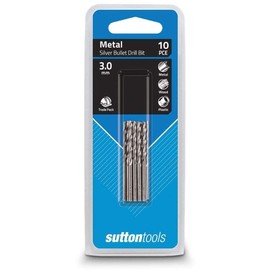 Sutton Tools D104 HSS Silver Bullet Jobber Drill 5 Piece Bulk Pack, 3 mm Thread Diameter Black