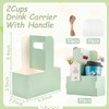 suooydoy 30 Pack 2 Cup Disposable Drink Carrier with Handle
