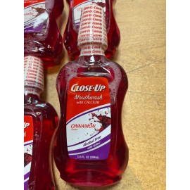 Close-Up 8 Bottles Close Up Mouthwash With Calcium Cinnamon Flavor Alcohol 13.5 Oz