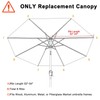 ABCCANOPY 9ft Outdoor Umbrella Replacement Top Suit 8 Ribs (Dark