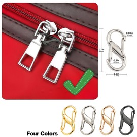 Keeshibao Lock Combo, 20 PCS Clips Anti-Theft, S Shaped Zipper Locks, Locks Anti-Theft for Luggage, Clothing, Backpacks, Boots, Purses, Travel Outdoor Sports - 4 Colors (S Style)