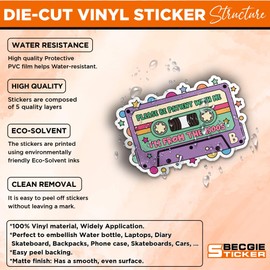 Please Be Patient with Me Im from The 1900s Sticker Cassette Mixed Tape Retro Vinatge Decal Waterproof Die Cut Vinyl & Transparent DTF Decal for Water Bottle Laptop Car Helmet Gifts for Her Him