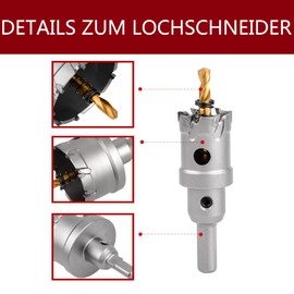 30 mm Hole Saw Carbide Drill, TCT Metal Hole Saw Drill Bit for Stainless Steel, Iron, Alloy, Wood, Plastic