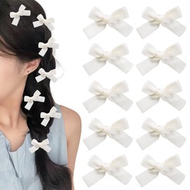 Coquette Hair Bow Clips for Women Girls Ribbon Bow Hair Clips Hair Decorations for Women Girls Satin Mini Bows for Hair Barrettes for Fine Hair Thick Hair Ribbons for Women Girls Y2k Hair Accessories