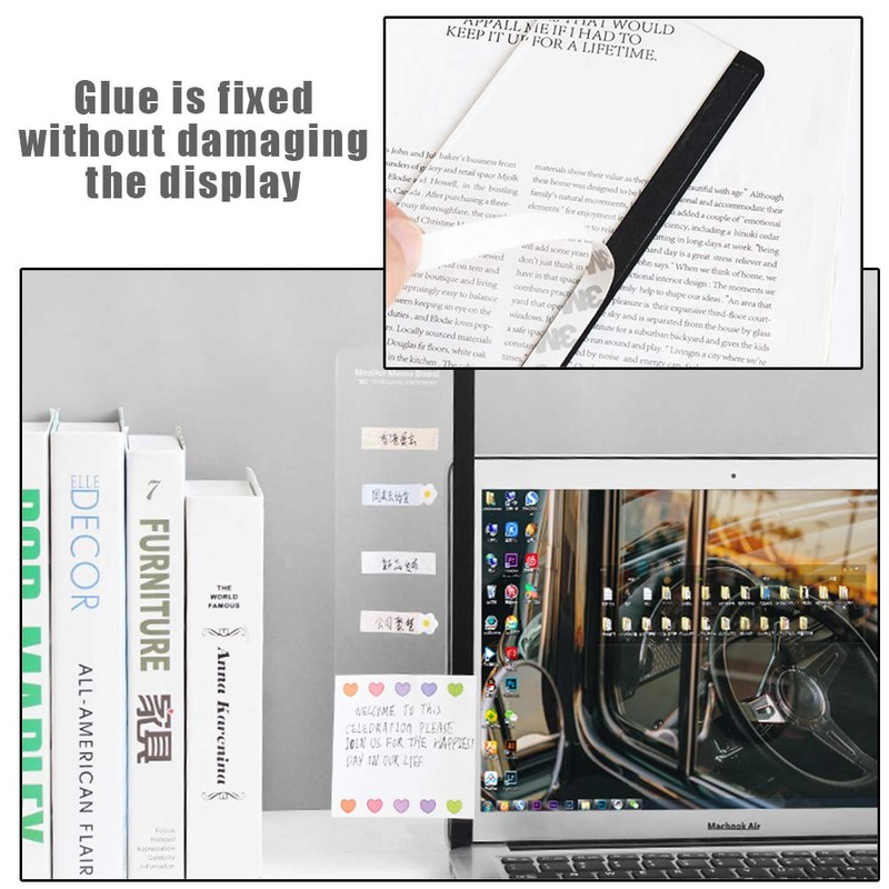 Monitor Memo Board Computer, Monitor Sticky Note Holder, Acrylic Transparent