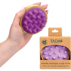 cepillo para polvo de champú para el cabello para ducha, de silicona suave, para el crecimiento del cabello, para mujeres, hombres y niños (rosa morado)